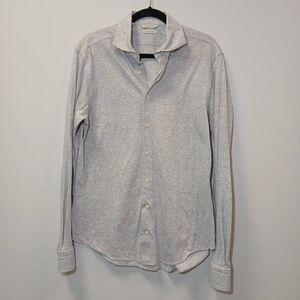 Suit supply mens Egyptian cotton size 16 large extra slim fit gray shirt